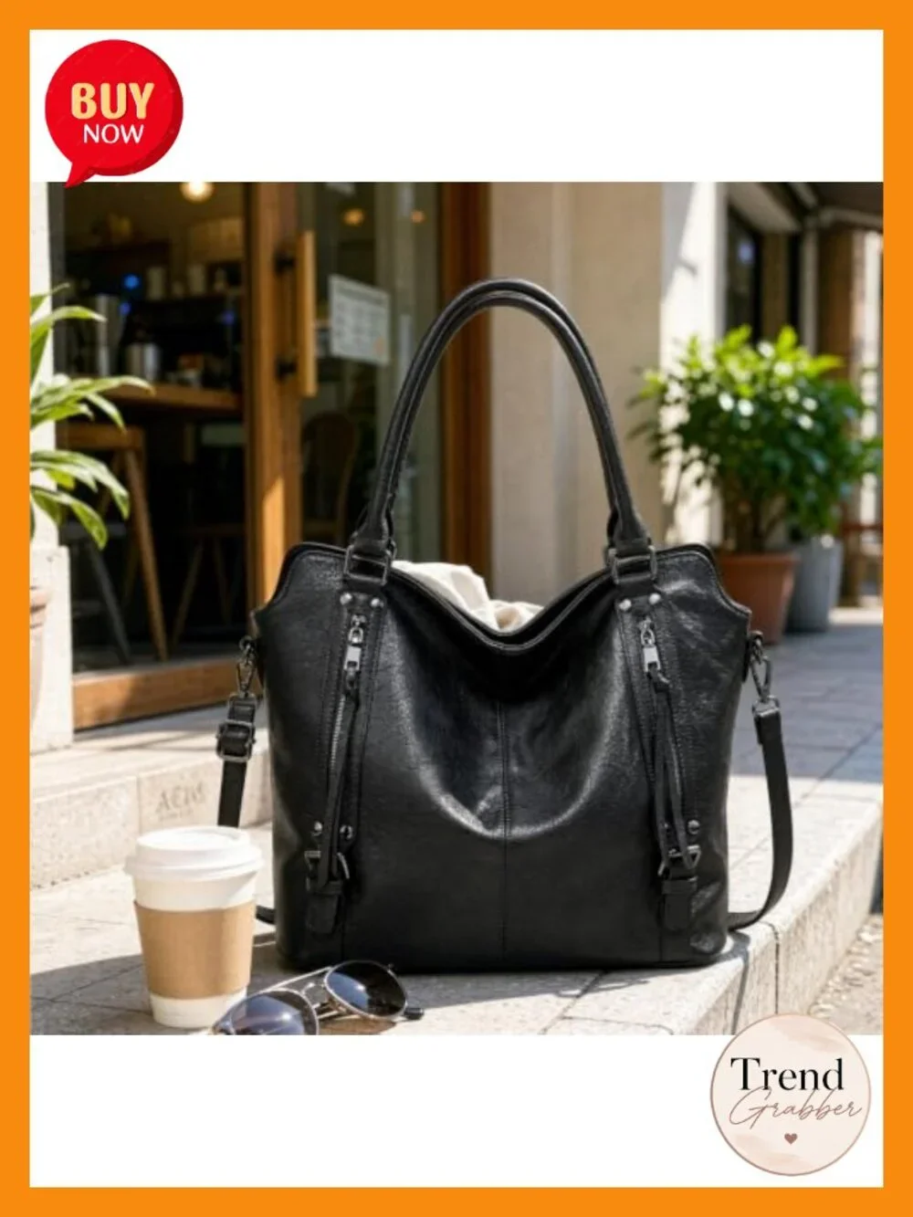 Faux Leather Hobo Shoulder Bag Crossbody Purse with Guitar Strap